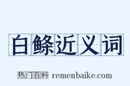 白鲦近义词是什么意思的图片